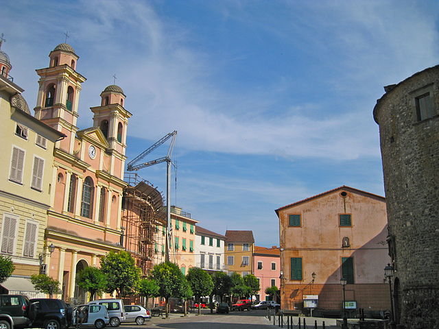 Piazza Vittorio Emanuele, Varese Ligure, Italy