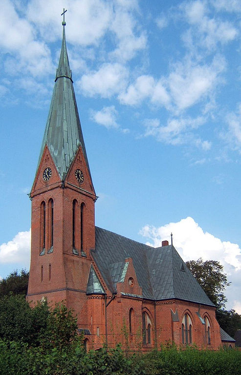 Neo-gothic church, Kronprinzenkoog, Germany